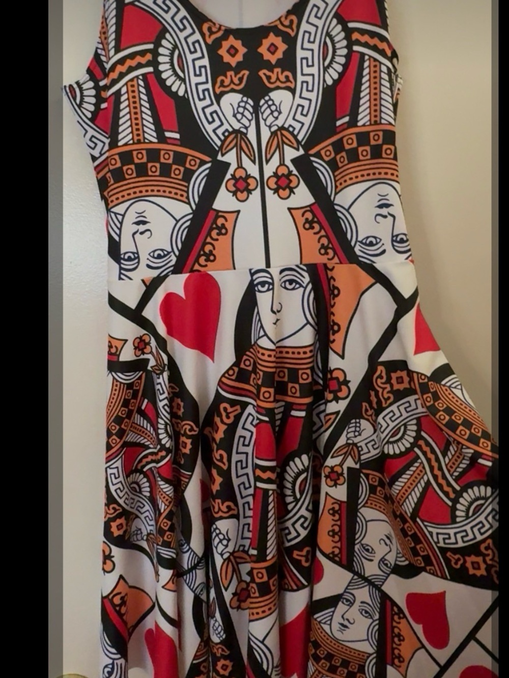 Black Milk Skater Girl Casino Queen of Hearts Fit & Flare Dress — Long torso LG